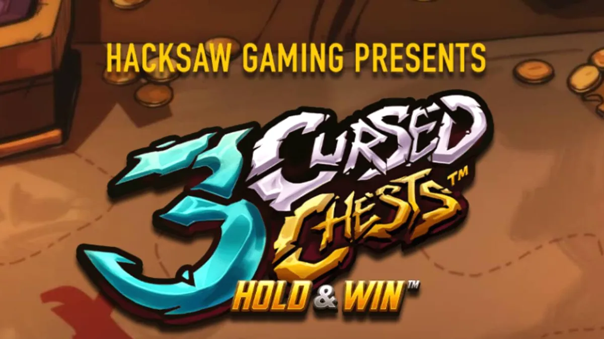 Tampilan visual slot 3 Cursed Chests dengan tema bajak laut dan peti harta karun.